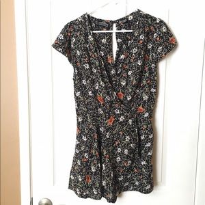 Floral rayon romper